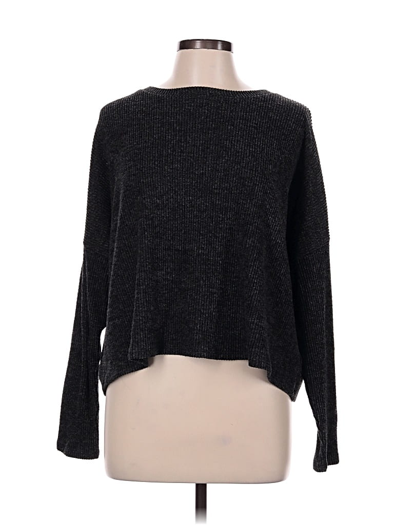 Pre-owned Zenana Pullover Sweater In Black
