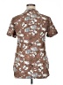 Timeson 100% Polyester Floral Brown Short Sleeve Blouse Size 0X (estimated) - photo 2