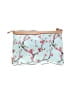 Cavalcanti Floral Blue Leather Clutch One size - photo 1