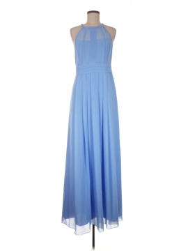 hobbs blue dress Elegant & Luxurious High Neck Sleeveless Appliques Detachable With Ove
