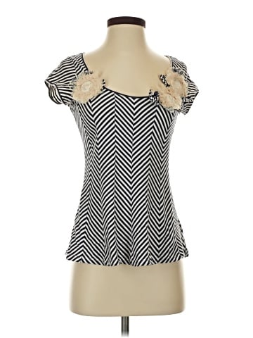 Little Yellow Button Short Sleeve Top (view 1)