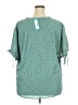 Monday Fun 100% Polyester Teal Short Sleeve Blouse Size 2X - photo 2