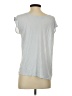 Ann Taylor LOFT 100% Polyester Silver Short Sleeve Blouse Size S - photo 2