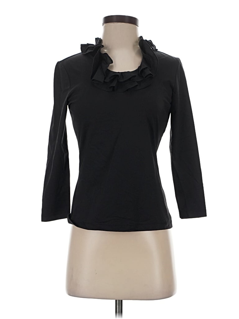 Pre-owned J. Mclaughlin 3/4 Sleeve Top Black Cowl Neck Tops