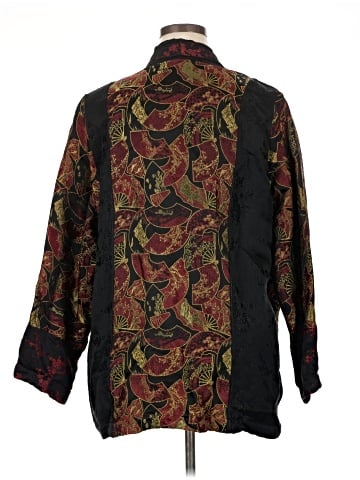 Citron Long Sleeve Silk Top (view 2)