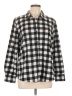 Riders by Lee 100% Polyester Checkered-gingham Black Long Sleeve Blouse Size L - photo 1