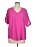 She + Sky Pink Short Sleeve Blouse Size L - photo 1