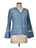Kim Rogers 100% Lyocell Blue 3/4 Sleeve Blouse Size M - photo 1