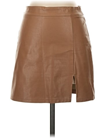 Kittenish Faux Leather Skirt (view 1)