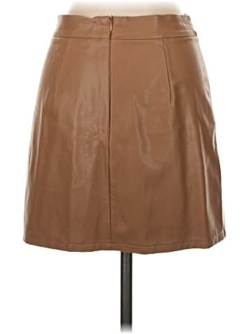 Kittenish Faux Leather Skirt (view 2)