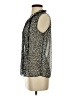 Joe Fresh 100% Polyester Black Sleeveless Blouse Size XS - photo 5