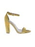 Steve Madden 100% Leather Color Block Yellow Sandals Size 8 1/2 - photo 1