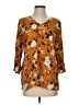 J.Jill 100% Rayon Orange 3/4 Sleeve Blouse Size XS - photo 1