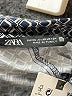 Zara Polka Dots Gray 3/4 Sleeve Button-Down Shirt Size XS - photo 7