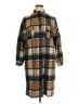 Unbranded 100% Polyester Plaid Brown Coat Size XL - photo 1