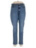 MICHAEL Michael Kors Solid Blue Jeans Size 14 - photo 1