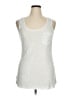INC International Concepts 100% Rayon White Silver Sleeveless Top Size XL - photo 1