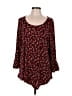 Rafaella Burgundy 3/4 Sleeve Blouse Size L - photo 1