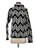 JOA Chevron-herringbone Black Turtleneck Sweater Size XS - photo 1