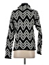 JOA Chevron-herringbone Black Turtleneck Sweater Size XS - photo 2