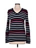 Tommy Hilfiger 100% Cotton Stripes Black Pullover Sweater Size L - photo 1