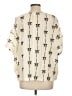 Unbranded 100% Polyester Ivory Short Sleeve Blouse Size L - photo 2