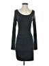 Peruvian Connection Solid Gray Casual Dress Size S - photo 1