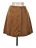 Honey Punch 100% Polyester Solid Brown Casual Skirt Size S - photo 1