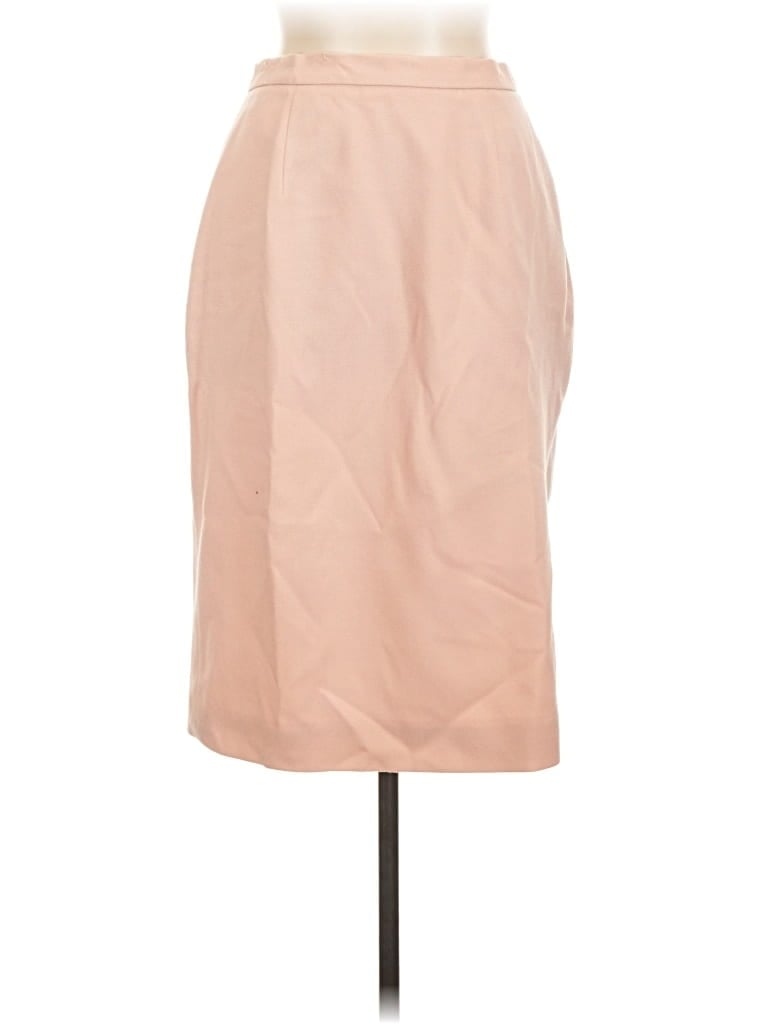 Pre-owned Unbranded Faux Leather Skirt In Tan