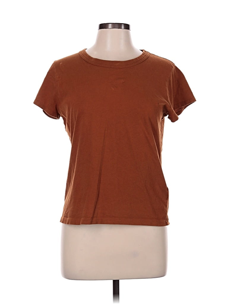 Pre-owned Madewell Short Sleeve T-shirt In Brown