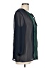 Ann Taylor 100% Polyester Green 3/4 Sleeve Blouse Size 12 - photo 4