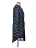 Alya 100% Polyester Print Blue Casual Dress Size L - photo 4