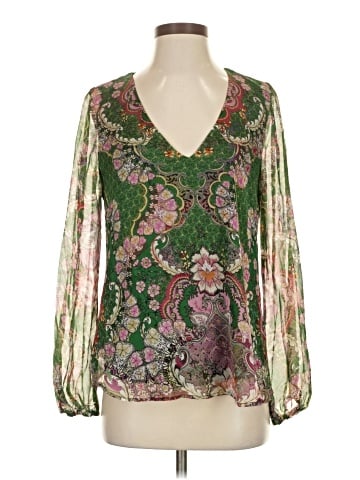 Lavender Brown Long Sleeve Blouse (view 1)