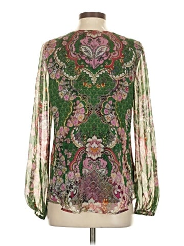Lavender Brown Long Sleeve Blouse (view 2)