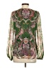Lavender Brown Green Long Sleeve Blouse Size S - photo 2