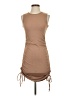 Shein Solid Tan Casual Dress Size 4 - photo 1