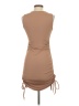 Shein Solid Tan Casual Dress Size 4 - photo 2