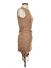 Shein Solid Tan Casual Dress Size 4 - photo 4