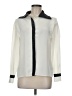 Chaus 100% Polyester Color Block Ivory Long Sleeve Blouse Size 8 - photo 1