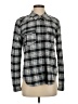 Paige Plaid Gray Long Sleeve Button-Down Shirt Size S - photo 1