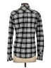 Paige Plaid Gray Long Sleeve Button-Down Shirt Size S - photo 2