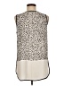 Ann Taylor LOFT 100% Polyester Ivory Sleeveless Blouse Size M - photo 2