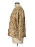 Ann Taylor LOFT 100% Polyester Polka Dots Gold Long Sleeve Blouse Size L - photo 5