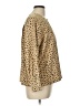 Ann Taylor LOFT 100% Polyester Polka Dots Gold Long Sleeve Blouse Size L - photo 4