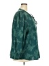 Fred David 100% Polyester Teal Long Sleeve Blouse Size 2X - photo 4