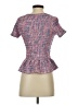 Topshop Tweed Pink Short Sleeve Blouse Size 2 - photo 2