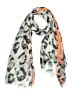 Pieces Animal Print Gray White Scarf One size - photo 1