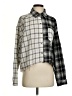 Steve Madden Plaid Gray Long Sleeve Blouse Size 1 - photo 1