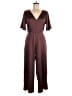 Louna 100% Polyester Solid Burgundy Jumpsuit Size M - photo 1