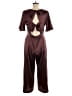 Louna 100% Polyester Solid Burgundy Jumpsuit Size M - photo 2